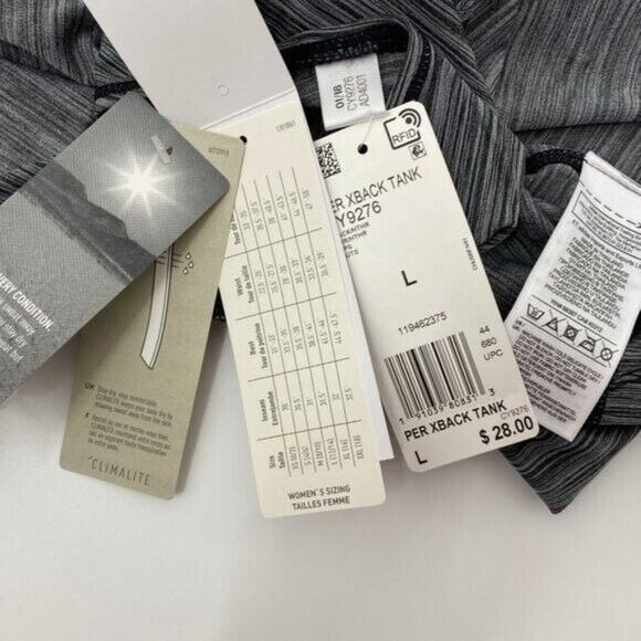 Adidas Climalite Womens Gray Per Xback Crossback Tank Top NEW Large - Picture 6 of 8